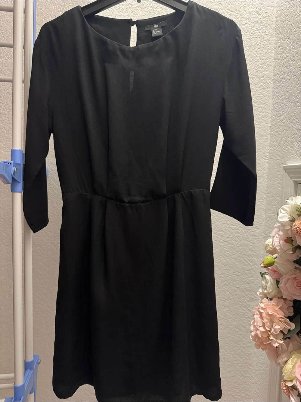 H&M Black 3/4 Sleeve Essential Dress